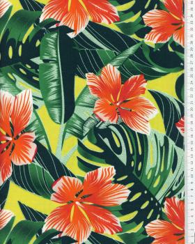 Polynesian fabric TAHITI Yellow - Tissushop